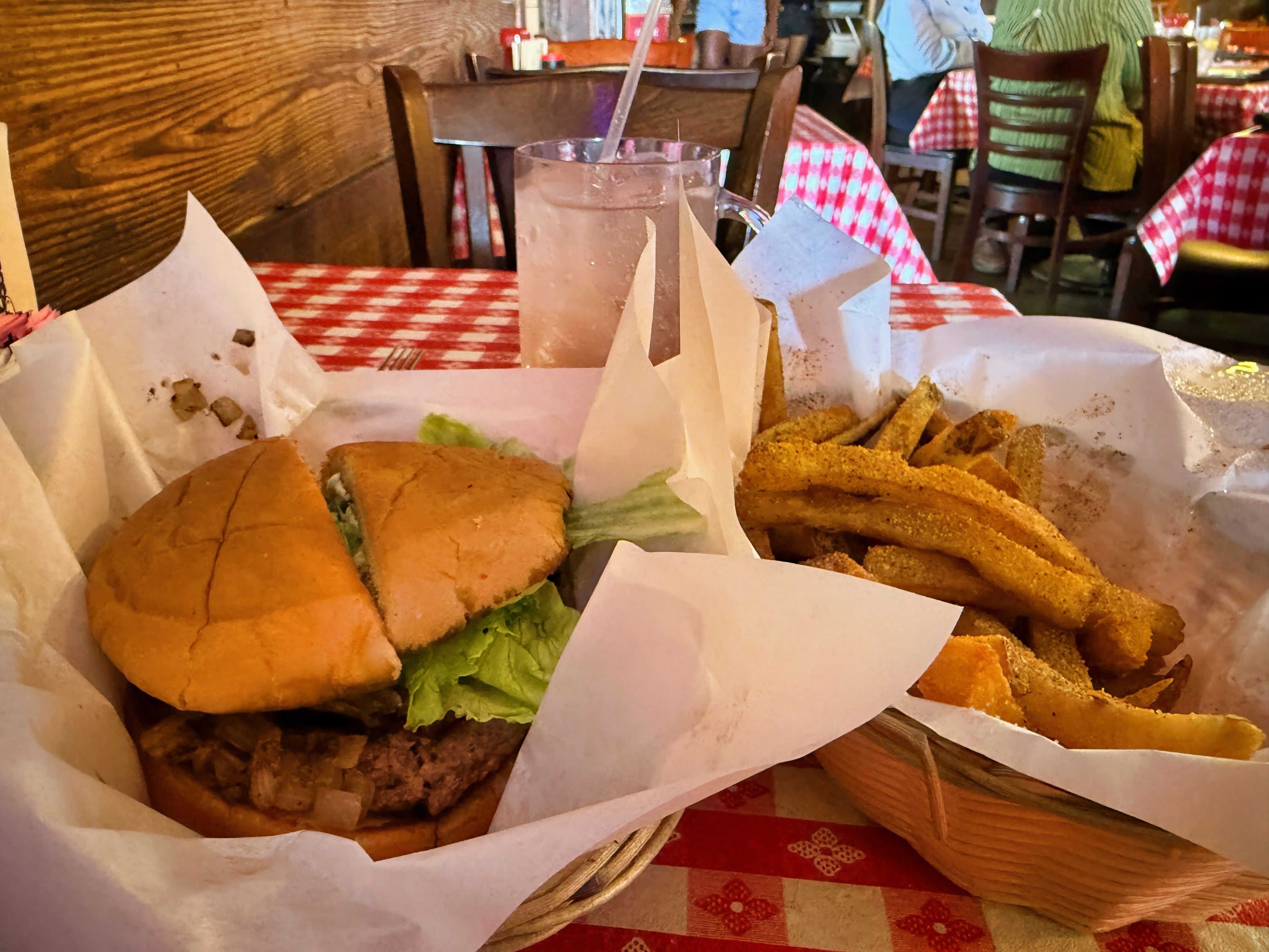 City Limits Old Fashion burger with hand-cut fries in Sherman, TX