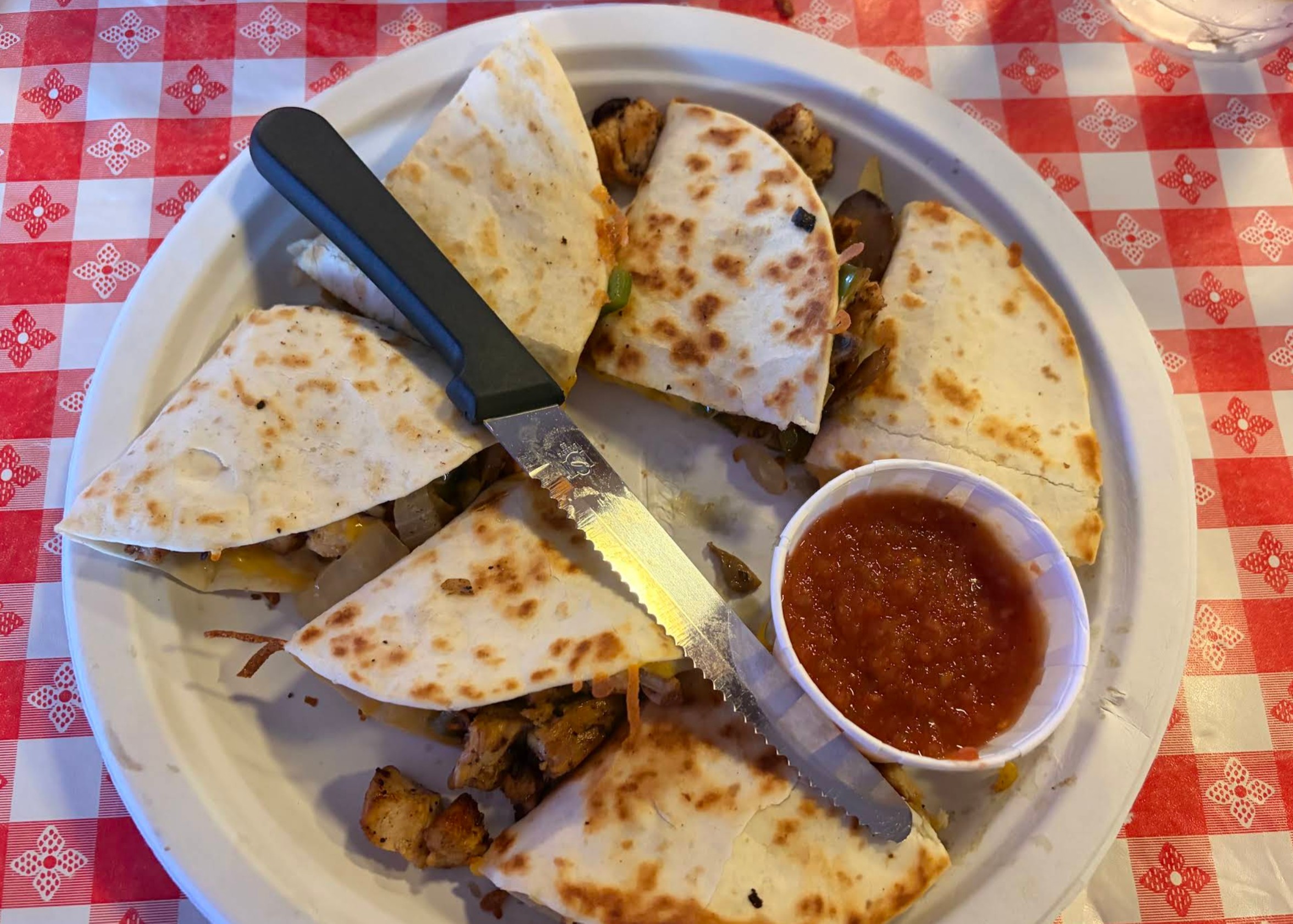 Chicken quesadilla at City Limits Bar & Grill in Sherman, TX
