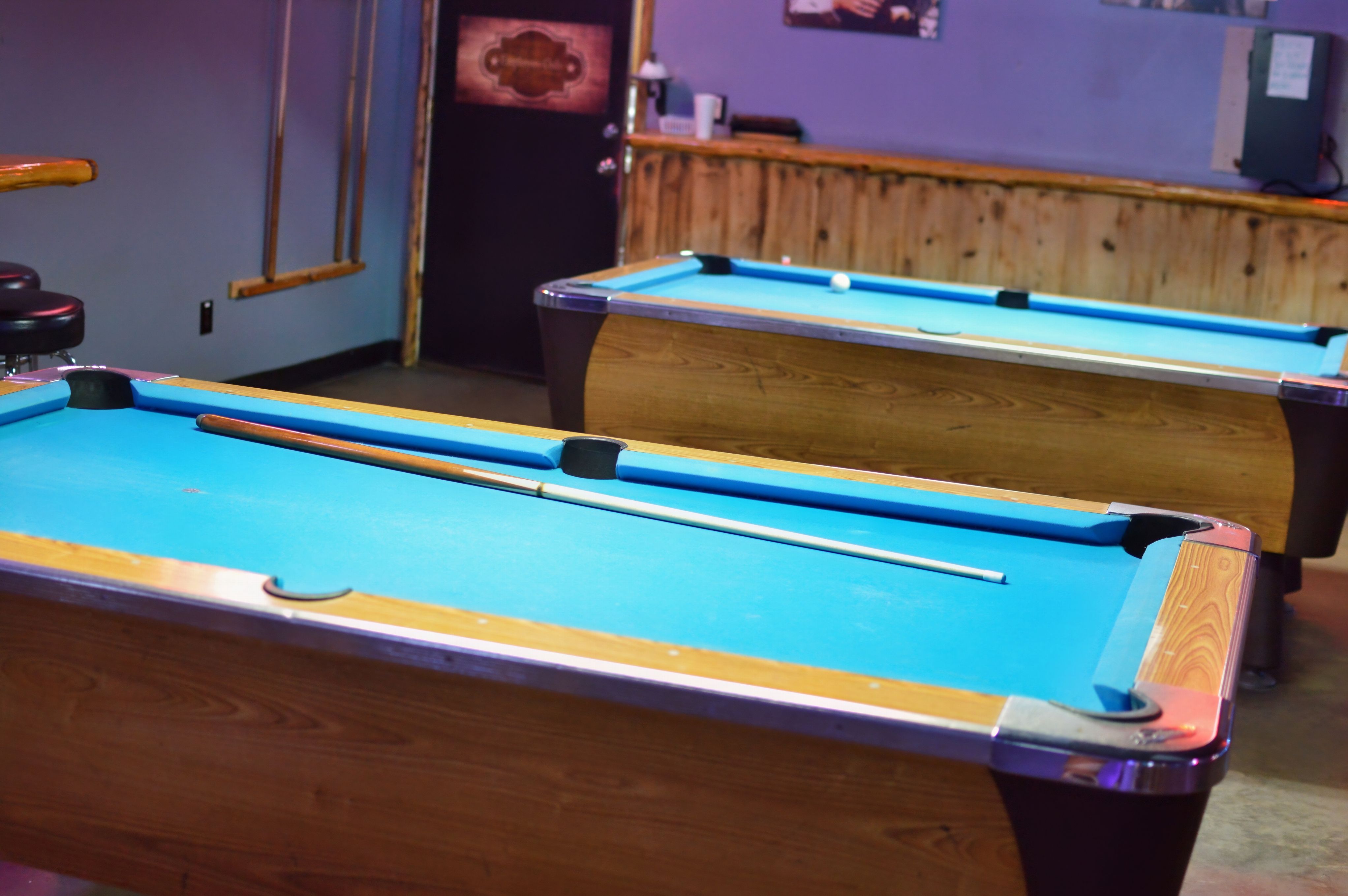 Pool tables in the front bar at Crazy Horse Saloon